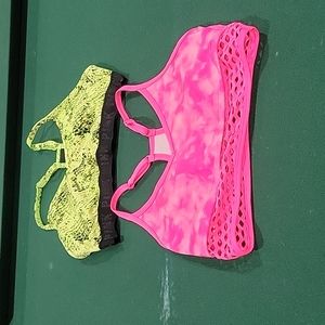 Pink sports bras